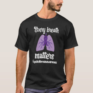 Cystic Fibrosis Awareness CF Warrior Lila Ribbon T Shirt
