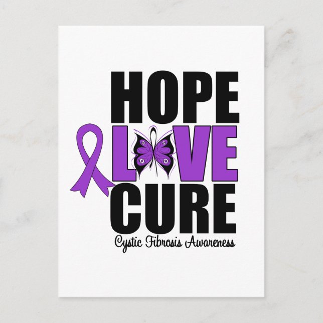 Cystic Fibrosis Hope Kärlek Cure Vykort (Framsida)