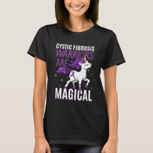 Cystic Fibrosis Krigare Magisk Enhörning Lila Pul T Shirt