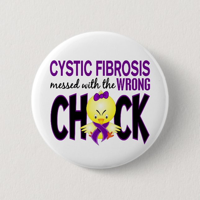 Cystic Fibrosis röra med den fla chicken Knapp (Framsida)