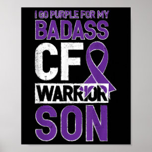 Cystic Fibrosis Shirt Cf Warrior Son Cf-medvetenhe Poster
