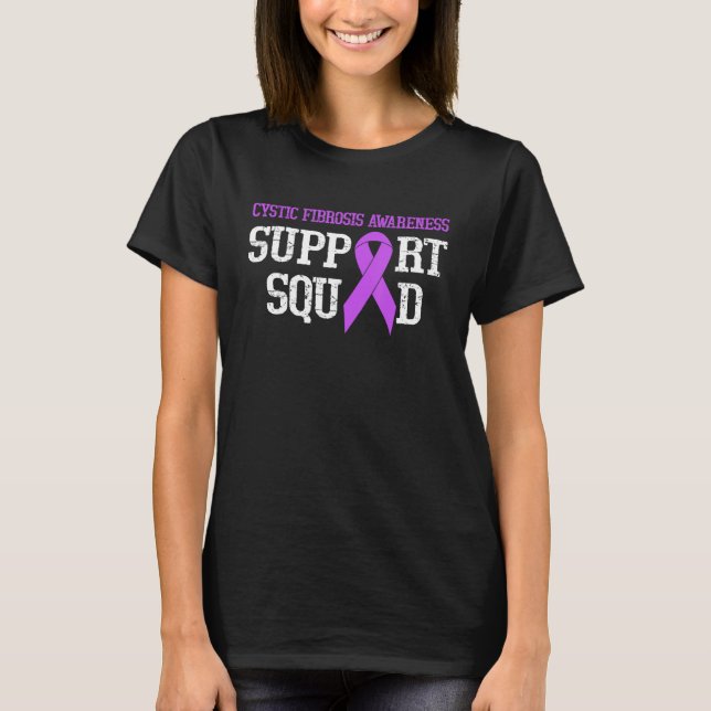 Cystic Fibrosis Support Squad CF Warrior We Wear P T Shirt (Framsida)