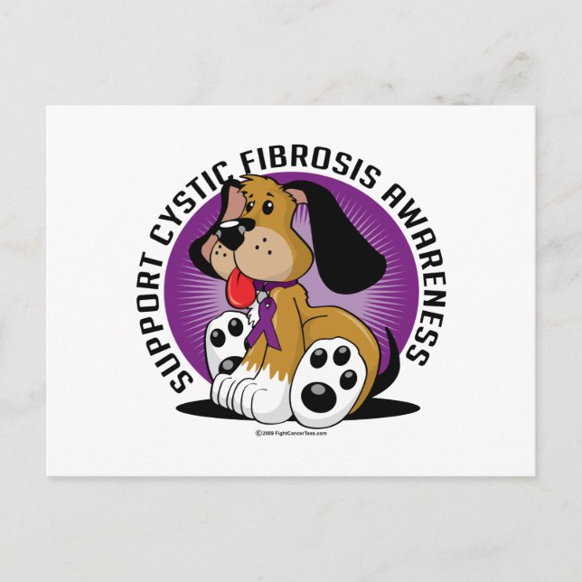Cystisk fibros-Hund Vykort (Framsida)