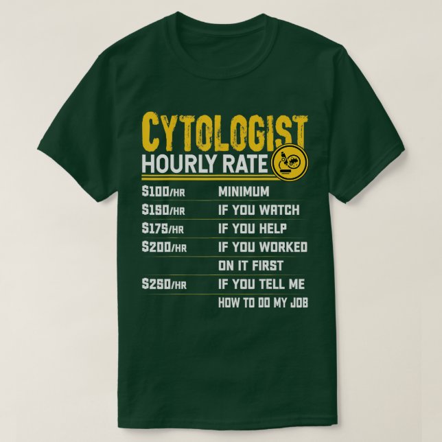 Cytolog Cytologi Mikrobiolog Mikroskopi Timme T Shirt (Design framsida)