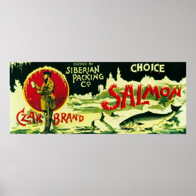 Czar Salmon Can-etikett Poster (Framsidan)