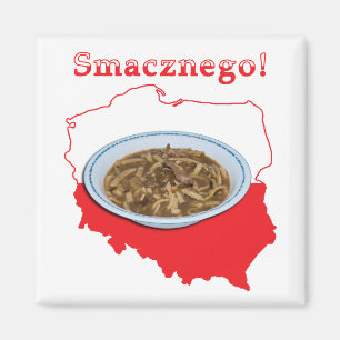Czarnina Smacznego polska Karta Magnet