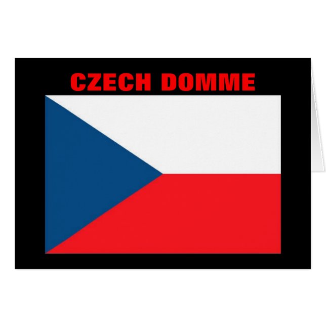 CZECH DOMME HÄLSNINGSKORT (Framsidan Horizontal)