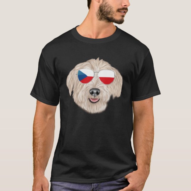 Czech Flag Glen of Imaal Terrier Dog Czech Republi T Shirt (Framsida)