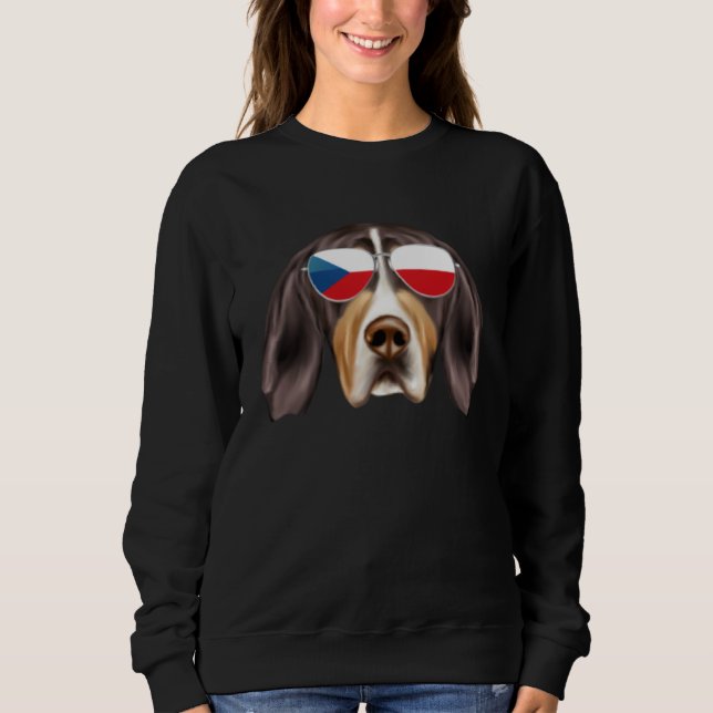 Czech Flag Treeing Walker Coonhound Czech Republic T Shirt (Framsida)
