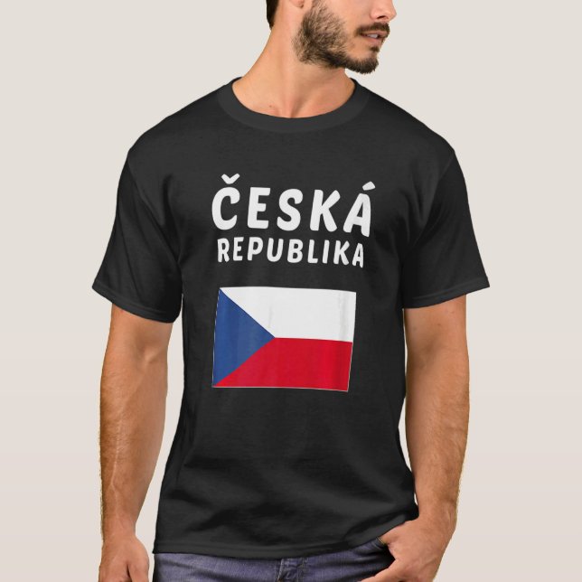 Czech Republic  Czech Flag souvenir T Shirt (Framsida)