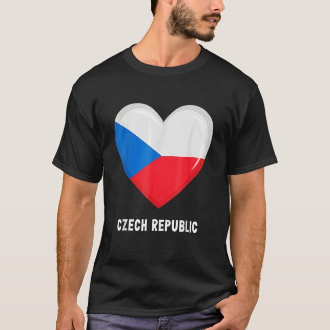 Czech Republic Flag   Czech T Shirt (Framsida)