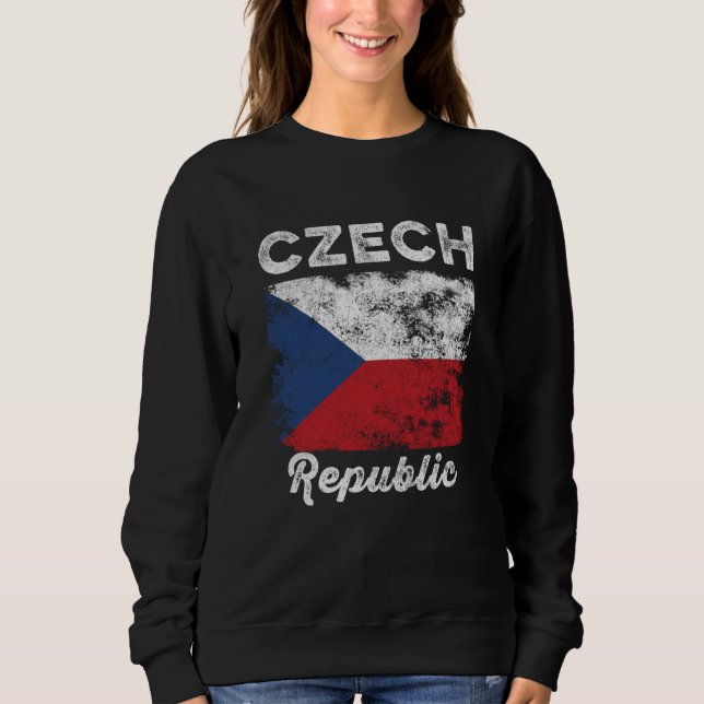 Czech Republic Flag Distressed Men Women Kids Czec T Shirt (Framsida)