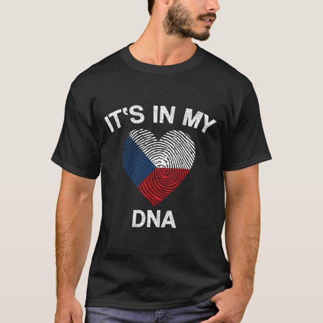 Czech Republic Flag It'S In My Dna Czech Flag T Shirt (Framsida)