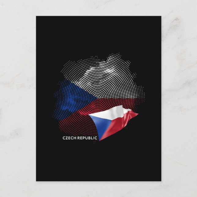 Czech Republic flag Vykort (Framsida)