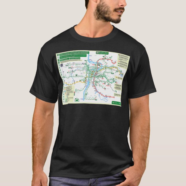 Czech Republic  Prague  Praha  Metro Map  HD  T Shirt (Framsida)