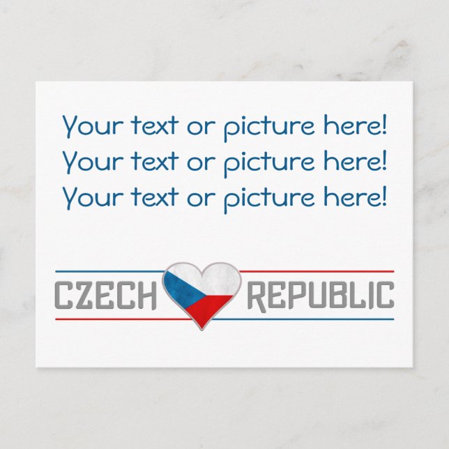 CZECH-vykort - anpassa! Vykort (Framsida)