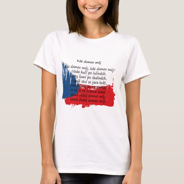 Czechia/Czech Republic - Kde domov můj T-shirt (Framsida)