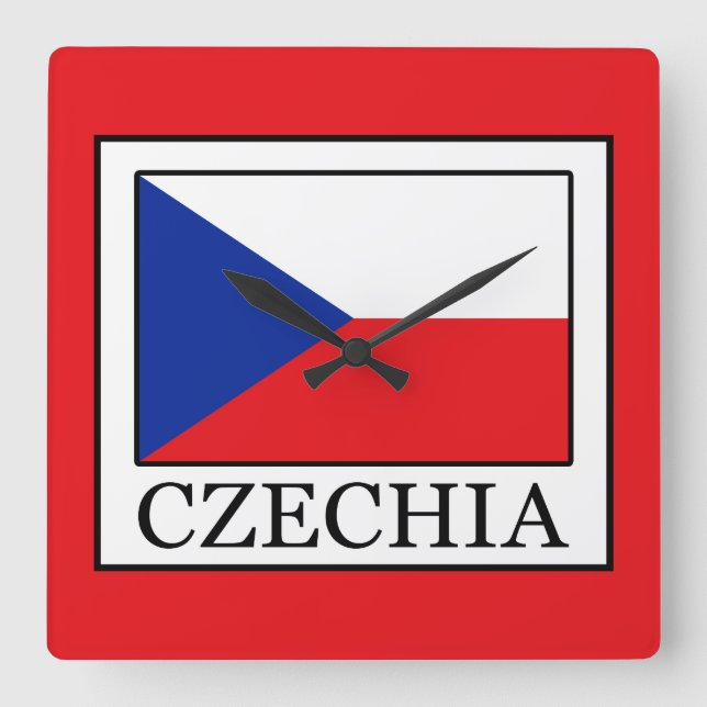 Czechia Fyrkantig Klocka (Framsida)