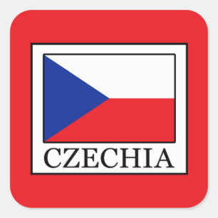 Czechia Fyrkantigt Klistermärke