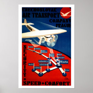 Czechoslovak flygtransport poster