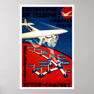 Czechoslovak flygtransport poster