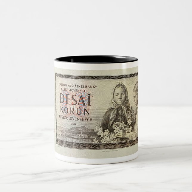 Czechoslovakia 10 Korun sedelmugg Två-Tonad Mugg (Center)