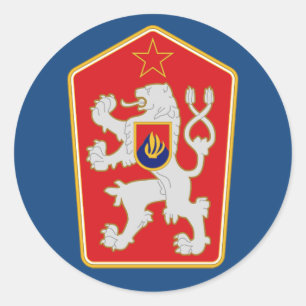 Czechoslovakia - 1960-1990) etikett för vapenskö