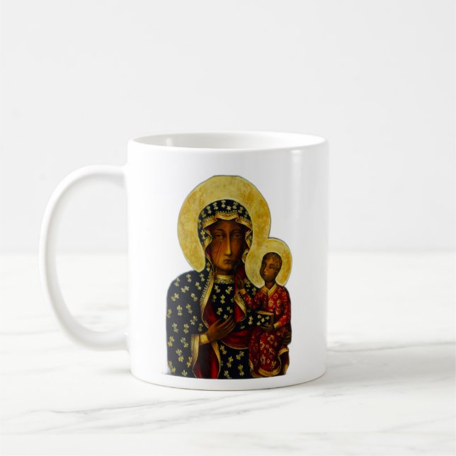 Czestochowas svarta madonna kaffemugg (Vänster)