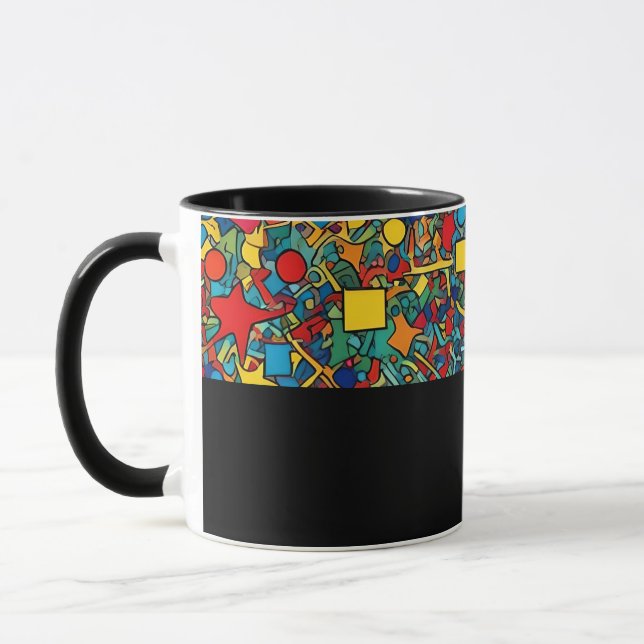 D05 - Tasse mit buntem Mosaik Mugg (Vänster)