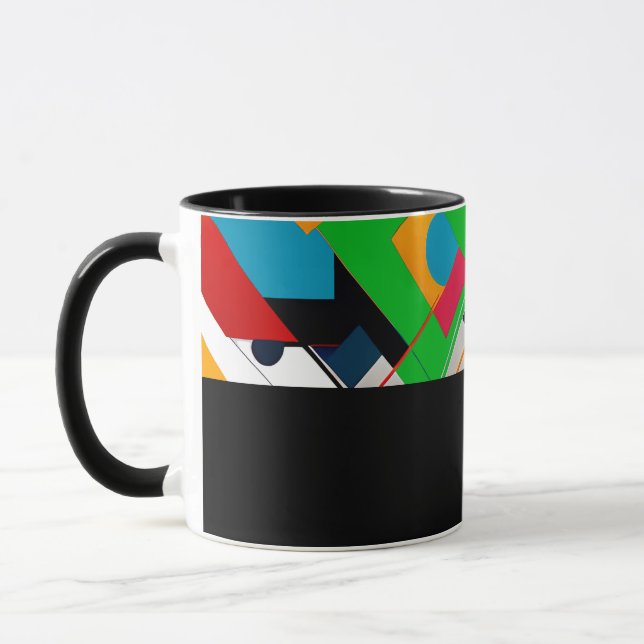 D08 - Tasse mit diagonalen Farbflächen Mugg (Vänster)