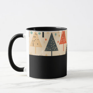 D11 - Tasse mit abstrakten Bäumen Mugg