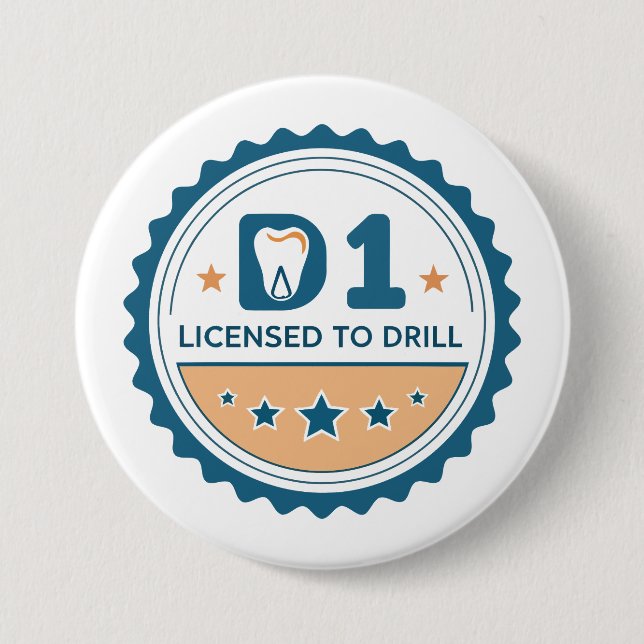 D1 to DDS Dental Student Button Knapp (Framsida)