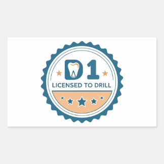 D1 to DDS Dental Student Sticker Rektangulärt Klistermärke
