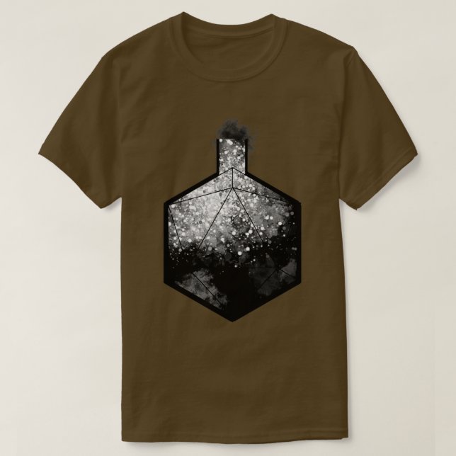 D20 Alchemy Flaska Black T Shirt (Design framsida)
