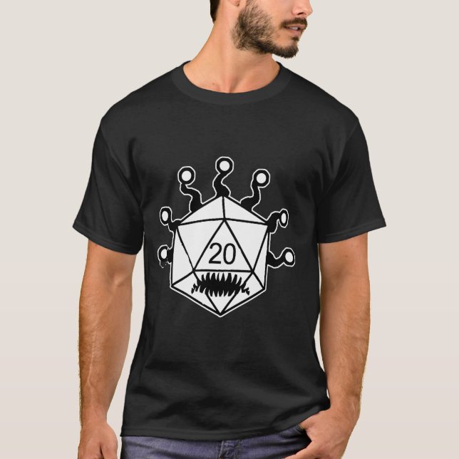 d20 Beholder! T Shirt (Framsida)