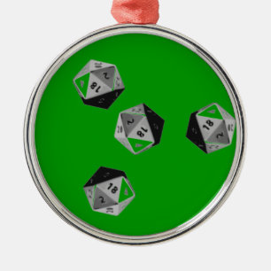 D20-dekoration Julgransprydnad Metall