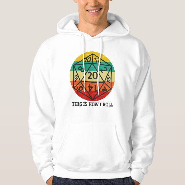 D20 Det här är hur jag rullar retroduce Hoodie (Framsida)