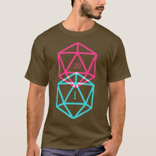 D20 Dice Critical Misslyckas och Natural 20 Tablet T Shirt