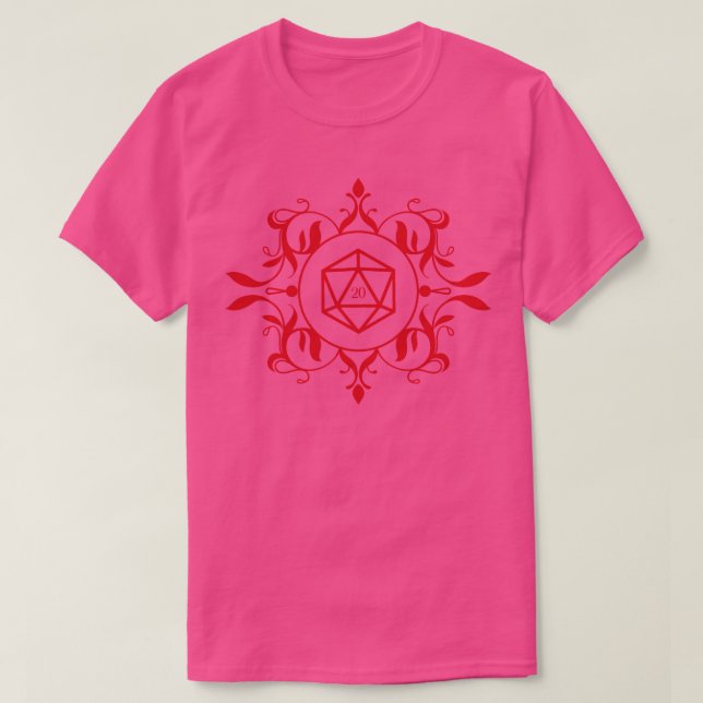 D20 Dice Critical Slå Tabletop RPG Addict T Shirt (Design framsida)