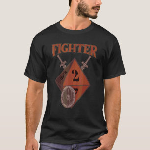 D20 Dice Fighter Rpg Class Tabletop Roleplay Ga T Shirt