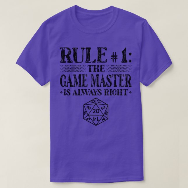 D20 Dice Roleplay DM Tabletop RPG T Shirt (Design framsida)