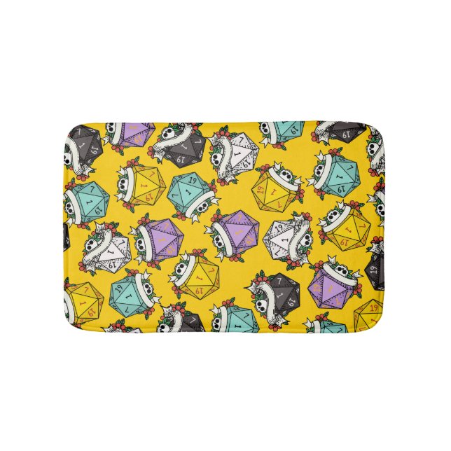 D20 Dice Set Mönster Badrumsmatta (Framsidan)