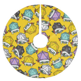 D20 Dice Set Mönster Julgransmatta Borstad Polyester