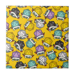 D20 Dice Set Mönster Kakelplatta