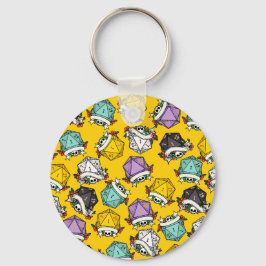 D20 Dice Set Mönster Nyckelring