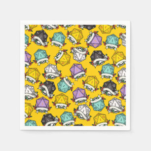 D20 Dice Set Mönster Pappersservett