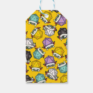 D20 Dice Set Mönster Presentetikett