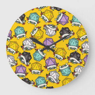 D20 Dice Set Mönster Stor Klocka