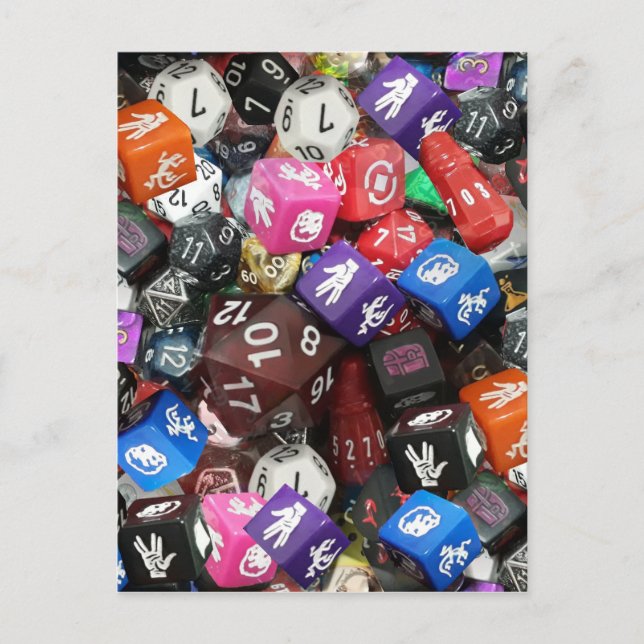 d20-dice vykort (Framsida)