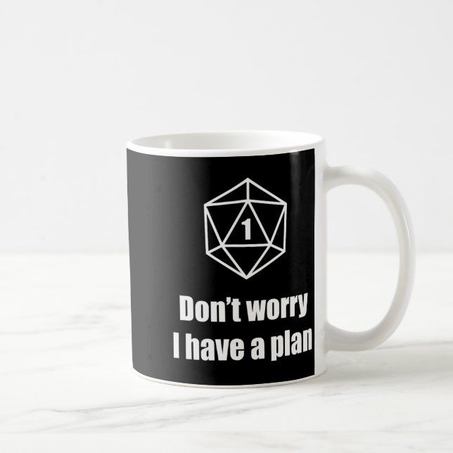 D20 Fail Dont Worry I Have A Plan  Kaffemugg (Höger)